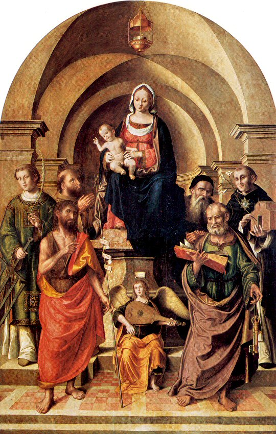 Virgin and Child Surrounded by Saints